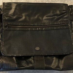 Roberto Cavalli Black Messenger Bag with Sleek Design
